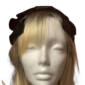 Vintage Black Sequin Cocktail Hat with Satin Bow – Glamorous 1950s Style